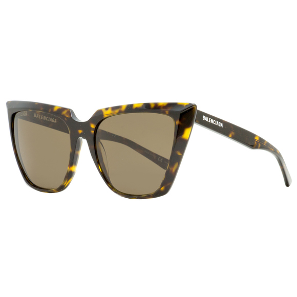 Balenciaga Cateye Sunglasses BB0046S 002 Havana 55mm - Picture 1 of 2
